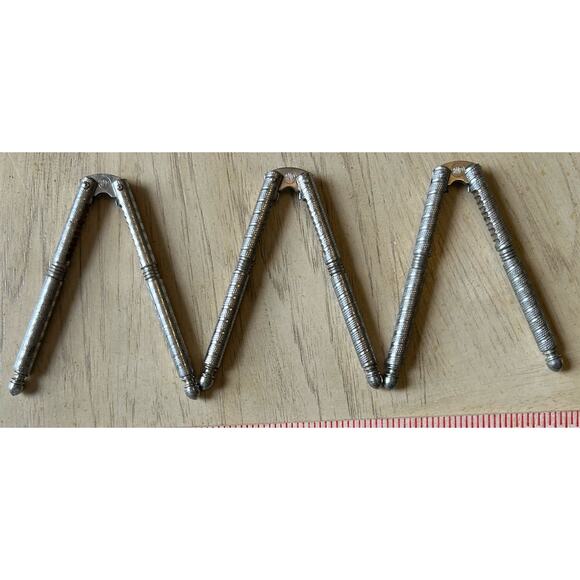 HMQ Trio Nut Crackers vintage Shell pebble hand held metal crab Nuts 1940s Lot 3 - Picture 2 of 8